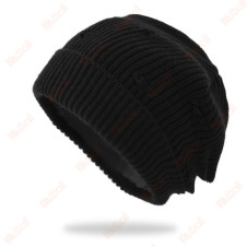 black beanie hat wool material